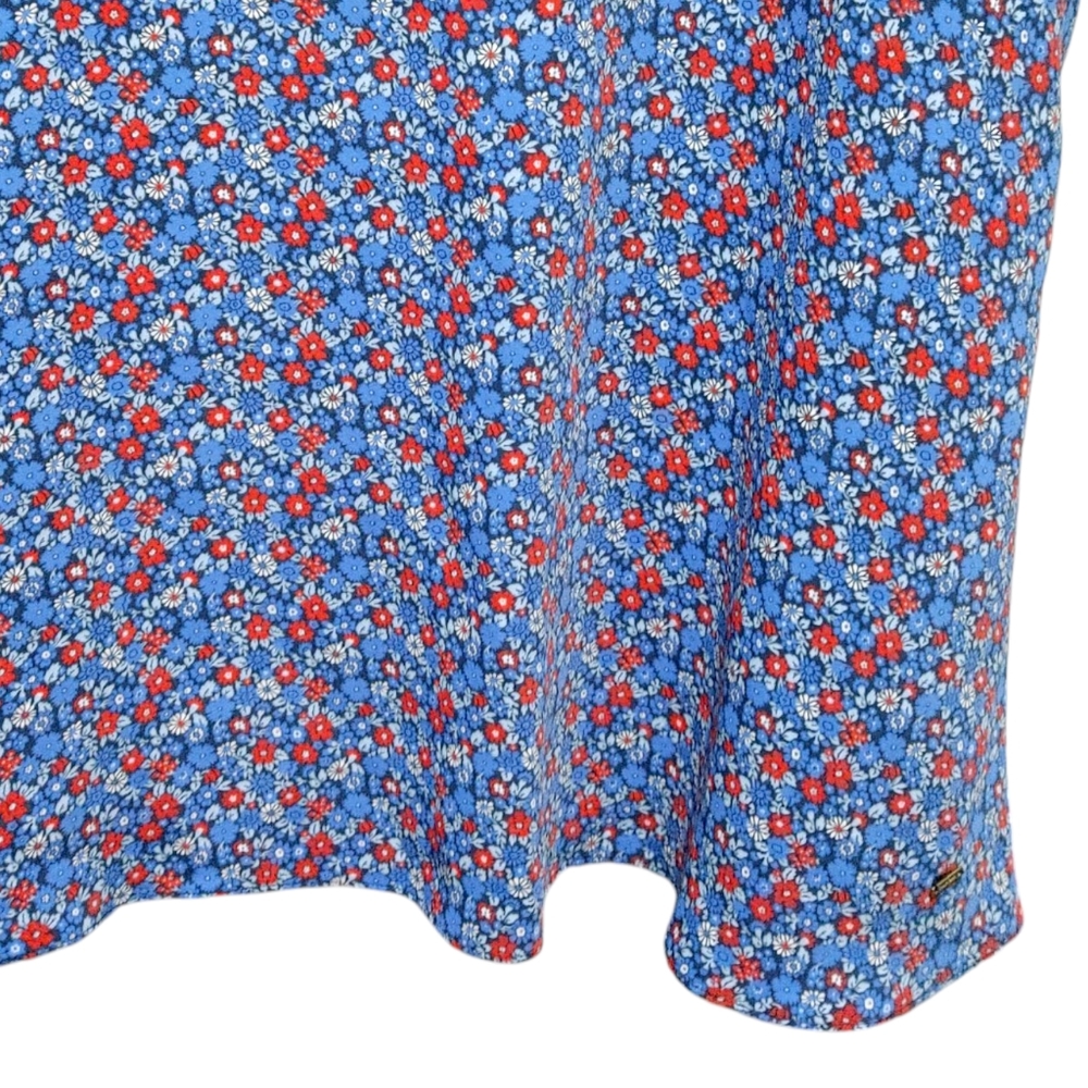 Tommy Hilfiger Blue Floral Sleeveless Fit & Flare Dress Women's Size Large NWT - Picture 6 of 11